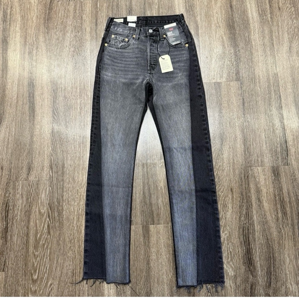 Levi's Two-Tone Black & Gray Straight Leg Jeans